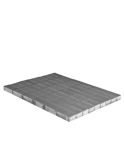 Плитка тротуарная Брусчатка (кирпичик) 100х200х60 мм серая