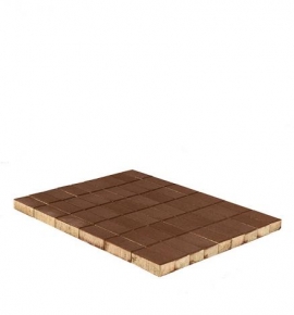 Плитка тротуарная Брусчатка (кирпичик) 100х200х60 мм коричневая