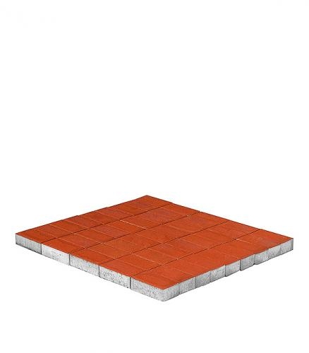 Плитка тротуарная Брусчатка (кирпичик) 100х200х40 мм красная