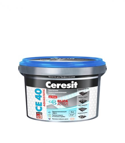 Затирка Ceresit СЕ 40 aquastatic №07 серый 2 кг