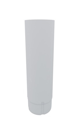 Труба соединительная металл D90мм белый (1м)