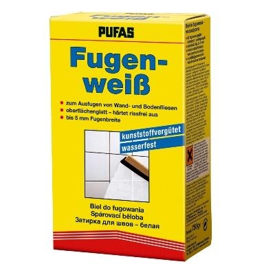 Затирка для швов между плитками PUFAS Fugenweiss белая (0,75 кг)