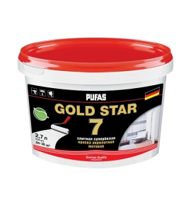 Краска в/д PUFAS GOLD STAR 7 акрилатная супербелая (2,7 л=3,5 кг)