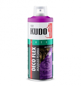 Эмаль KUDO KU-5302 декоративная «жидкая резина» (чёрная) (0,52 л)