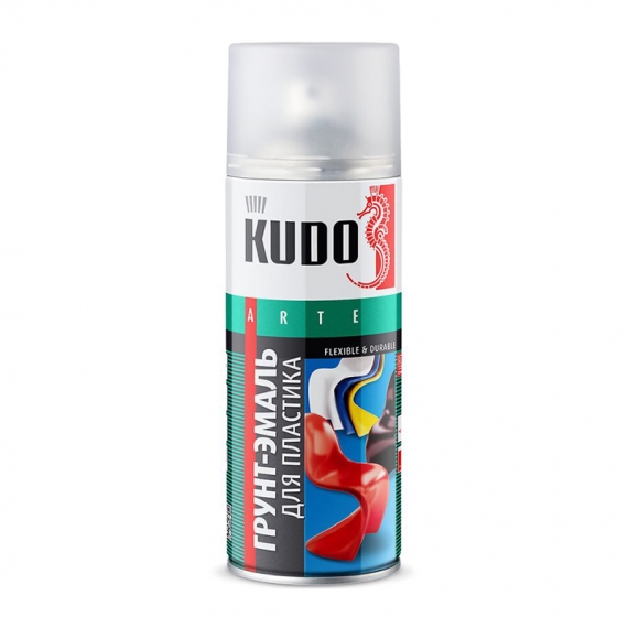 Грунт-эмаль для пластика KUDO KU-6002 черная аэрозольная (0,52л)