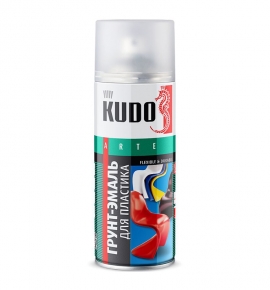 Грунт-эмаль для пластика KUDO KU-6001 серая аэрозольная (0,52л)