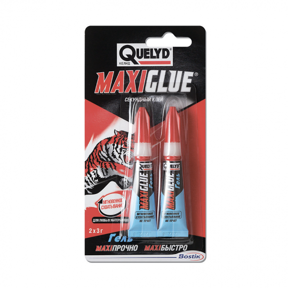 Клей-гель секундный Quelyd Maxi glue упаковка 2шт. (3 г)