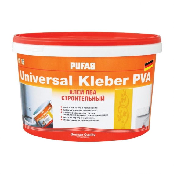 Клей ПВА PUFAS Universal Kleber cтроительный (10 кг)