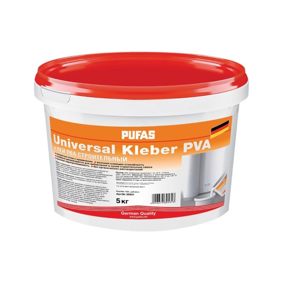 Клей ПВА PUFAS Universal Kleber cтроительный (5 кг)