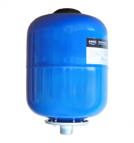 Бак мембр. расширительный для водоснабжения (гидроаккумулятор), 24л, 8бар, горизонт., синий