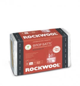 Звукоизоляция ROCKWOOL Флор Баттс 1000х600х50 мм 2.4 кв.м