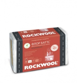 Звукоизоляция ROCKWOOL Флор Баттс 1000х600х25 мм 4.8 кв.м