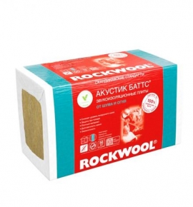 Звукоизоляция ROCKWOOL Акустик Баттс 1000х600х50 мм 6 кв.м