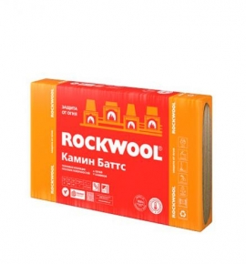 Утеплитель ROCKWOOL Камин Баттс к/ф 1000х600х30 мм 2.4 кв.м