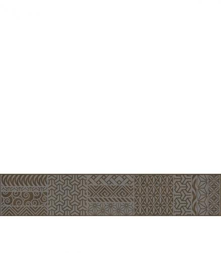 Керамогранит бордюр 70х400х9 мм Linen темно-коричневый/Грасаро