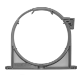 Хомут пластиковый с верхней защелкой для канализационных труб d=110мм, серый