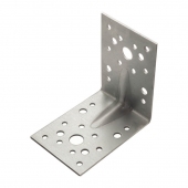 Уголок крепежный 90x90x40x2 мм, усиленный, оцинк.