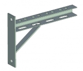 Консольный кронштейн с опорой L=400 мм, RAL 7035, правый