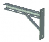 Консольный кронштейн с опорой L=400 мм, RAL 7035, левый