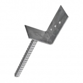 Основание колонны бруса 84x335x130x4 мм, d=19 мм, тип L, оцинк.