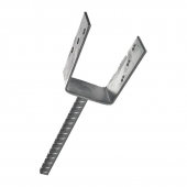 Основание колонны бруса 100x325x120x4 мм, d=19 мм, тип U, оцинк.