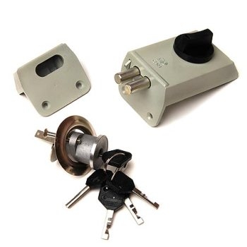 Замок накладной ЗНД-1А(88400), финский ключ, 2 ригеля