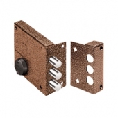 Замок накладной Кремень Н1.04.61.5.1/5.5.К, сувальдн. ключ, 3 ригеля