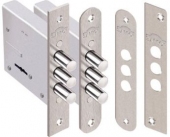 Замок врезной Кремень В1.04.06.5.1/5.5, сувальдн. ключ, 3 ригеля, хром