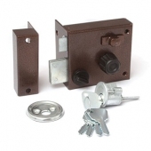 Замок накладной Балтика 2, английский ключ, прямоуг. ригель