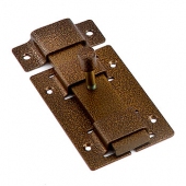 Задвижка дверная ЗД 02, накладная, прямоугольный ригель, бронза