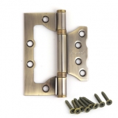 Петля накладная 'бабочка', 100x75x2,5 мм, бронза (2 шт)