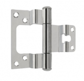 Петля накладная 'бабочка' 04003 д/двер с притвором, хром (100)