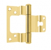 Петля накладная 'бабочка' 04002 д/двер с притвором, золото (100)