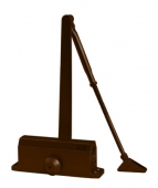 Доводчик 61204 60-85 кг (макс 110 кг) с автофиксацией коричневый ()10)