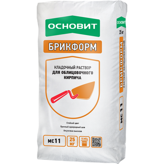 ОСНОВИТ Кладочный раствор БРИКФОРМ МС11 (Т-111) серый 020 (25кг)