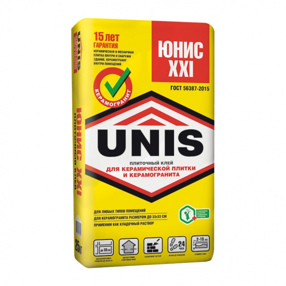 ЮНИС Клей плиточный ХХI (25кг)