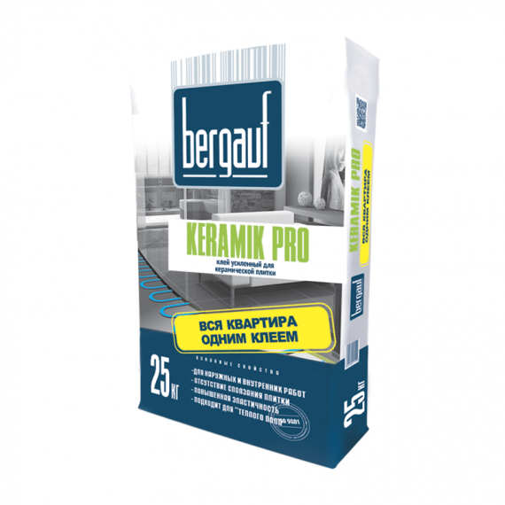 БЕРГАУФ Клей усиленный для плитки Керамик Про (25кг)
