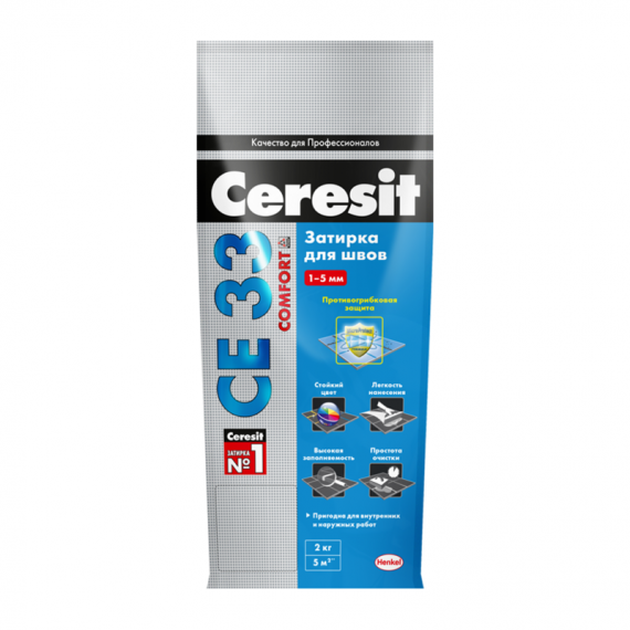 ЦЕРЕЗИТ CE33 S Затирка №07 серый 2-5мм (5кг) 790884 / 2092225
