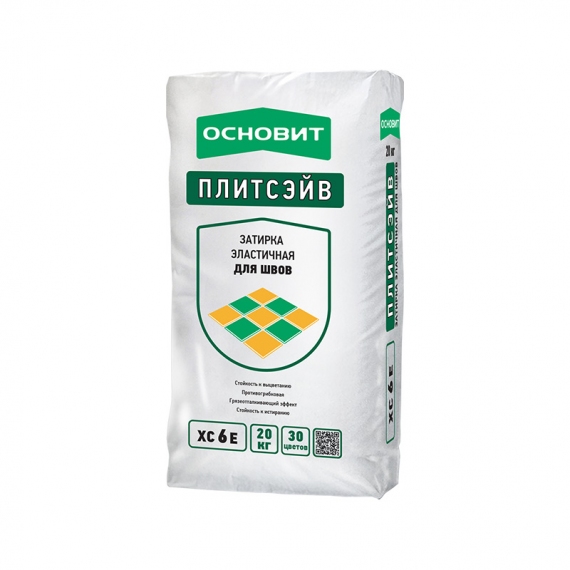 ОСНОВИТ Затирка эластичная ПЛИТСЭЙВ XC6 E темно-серый 022 (20кг)