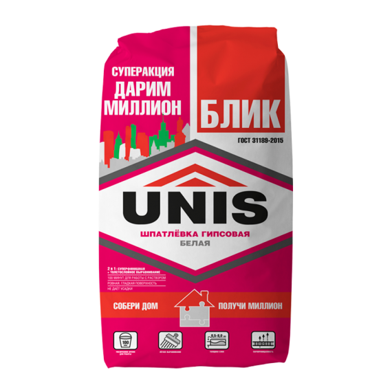ЮНИС Шпаклевка гипсовая Блик (18кг)