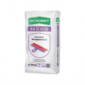 ОСНОВИТ Шпаклевка БАЗСИЛК PC30 MW (Т-30) фасадная цементная белая (20кг)