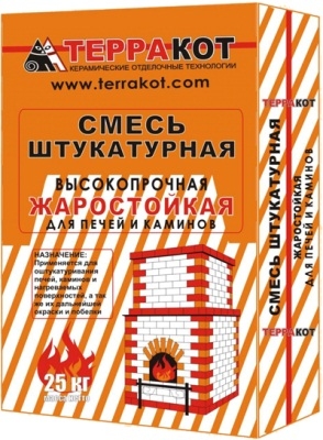 ТЕРРАКОТ Штукатурка жаростойкая глино-шамотная (25кг)
