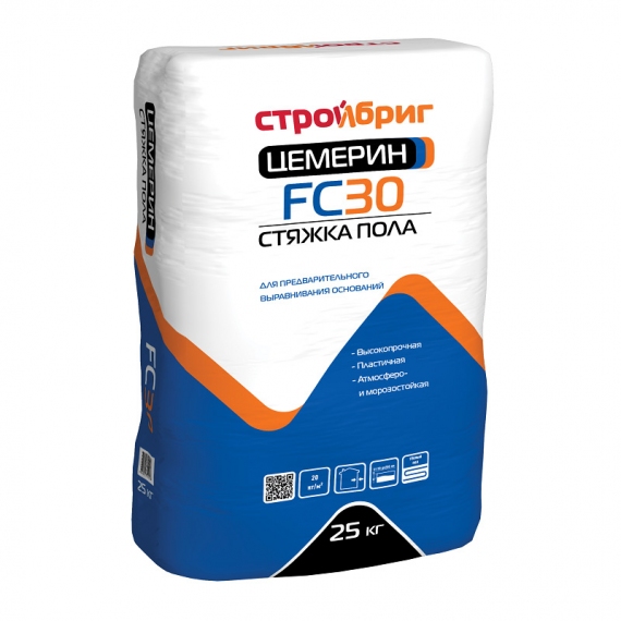 СТРОЙБРИГ Стяжка пола ЦЕМЕРИН FC30 (25кг)