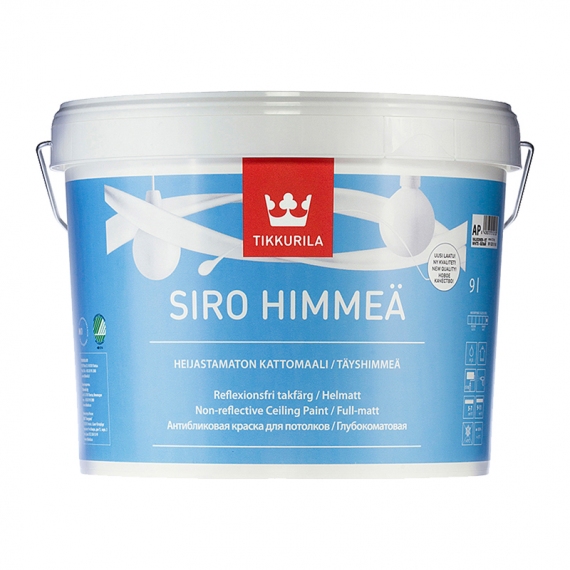 Краска в/д для стен и потолков TIKKURILA Siro Himmea акрилатная (9 л)