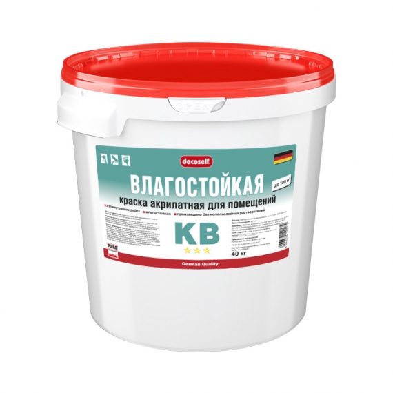 ПУФАС Краска влагостойкая белая Decoself (40кг) КВ