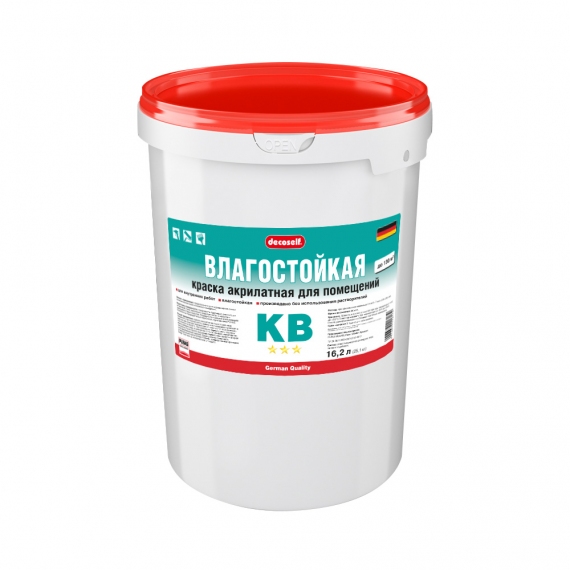 ПУФАС Краска влагостойкая белая Decoself (16,2л=25,1кг) КВ
