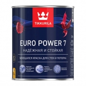 Краска в/д интерьерная TIKKURILA EURO POWER 7 C моющаяся (0,9 л)