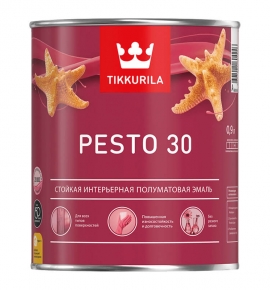 Краска алкидная TIKKURILA Pesto 30 A универсальная полуматовая (0,9 л)