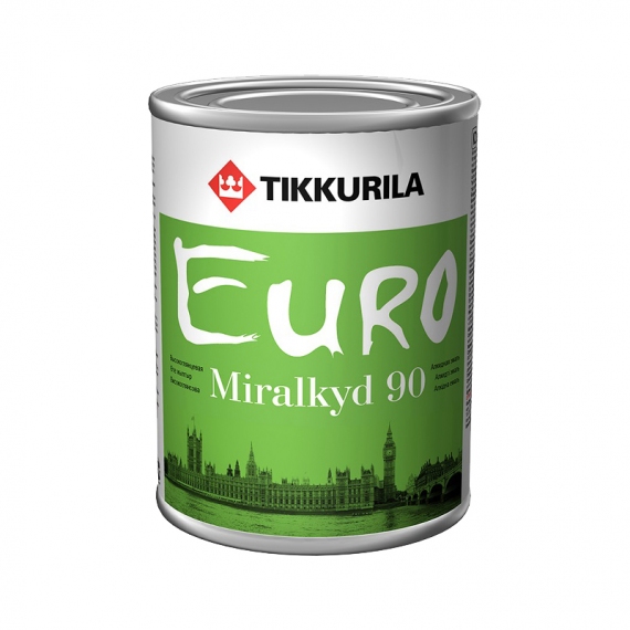 Эмаль универсальная TIKKURILA EURO Miralkyd 90 C алкидная (0,9 л)