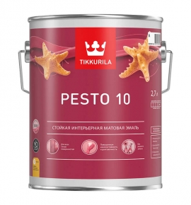 Краска алкидная TIKKURILA Pesto 10 A универсальная матовая (2,7 л)